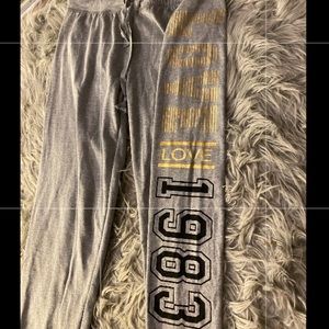 brand new grey sweatpants “love 1983” coco limon